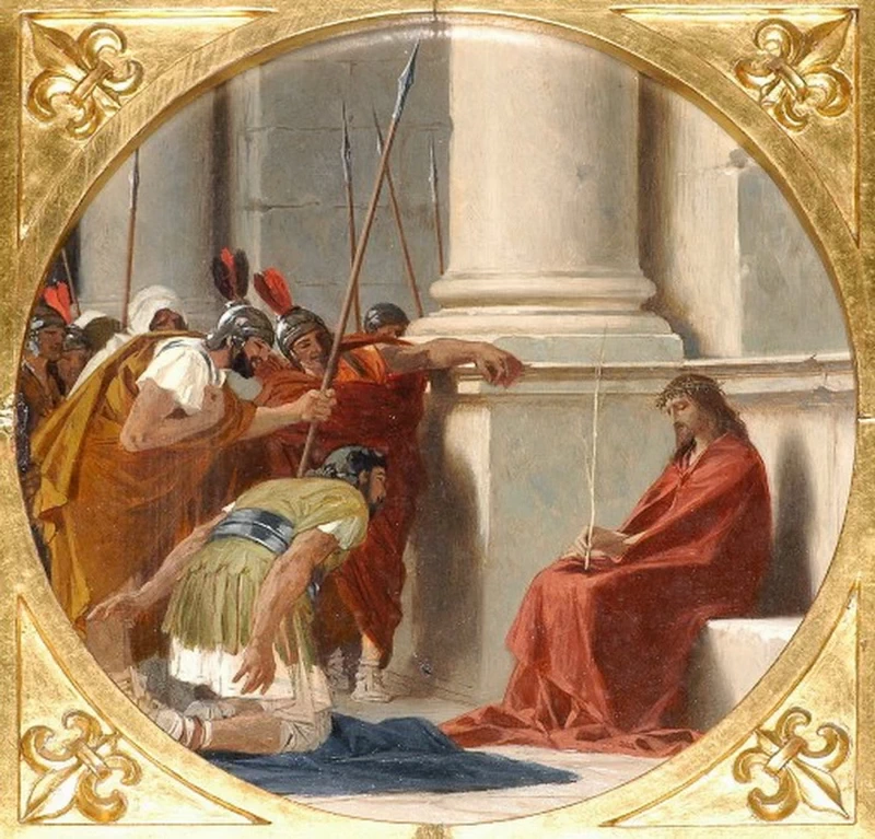 Ancona con Madonna e Santi - Incoronazione di spine e derisione da parte delle guardie